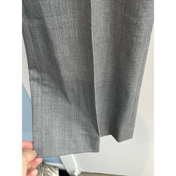 Lafayette 148NY Dress Pants Size 2 Gray Wool Mid Rise Flare Leg Trousers Preppy - Picture 3 of 7